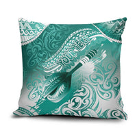Personalised New Zealand Aotearoa Darts Masters Pillow Cover Maori Art Tattoo with Tribal Dart Symbol Teal Color LT03 Teal - Polynesian Pride
