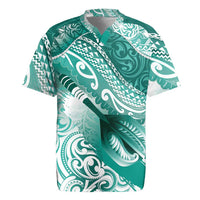Personalised New Zealand Aotearoa Darts Masters Rugby Jersey Maori Art Tattoo with Tribal Dart Symbol Teal Color LT03 Teal - Polynesian Pride