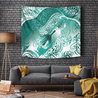 Personalised New Zealand Aotearoa Darts Masters Tapestry Maori Art Tattoo with Tribal Dart Symbol Teal Color LT03 Teal - Polynesian Pride