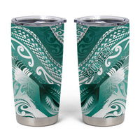 Personalised New Zealand Aotearoa Darts Masters Tumbler Cup Maori Art Tattoo with Tribal Dart Symbol Teal Color LT03 Teal - Polynesian Pride