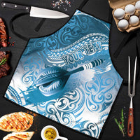 Personalised New Zealand Aotearoa Darts Masters Apron Maori Art Tattoo with Tribal Dart Symbol Blue LT03 Blue - Polynesian Pride