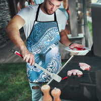 Personalised New Zealand Aotearoa Darts Masters Apron Maori Art Tattoo with Tribal Dart Symbol Blue LT03 - Polynesian Pride