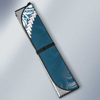 Personalised New Zealand Aotearoa Darts Masters Auto Sun Shade Maori Art Tattoo with Tribal Dart Symbol Blue LT03 - Polynesian Pride