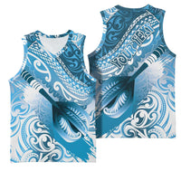 Personalised New Zealand Aotearoa Darts Masters Basketball Jersey Maori Art Tattoo with Tribal Dart Symbol Blue LT03 - Polynesian Pride
