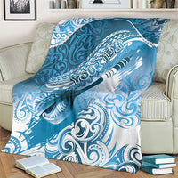 Personalised New Zealand Aotearoa Darts Masters Blanket Maori Art Tattoo with Tribal Dart Symbol Blue LT03 - Polynesian Pride