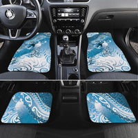 Personalised New Zealand Aotearoa Darts Masters Car Mats Maori Art Tattoo with Tribal Dart Symbol Blue LT03 Set 4pcs Blue - Polynesian Pride
