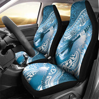 Personalised New Zealand Aotearoa Darts Masters Car Seat Cover Maori Art Tattoo with Tribal Dart Symbol Blue LT03 - Polynesian Pride