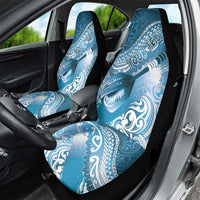 Personalised New Zealand Aotearoa Darts Masters Car Seat Cover Maori Art Tattoo with Tribal Dart Symbol Blue LT03 - Polynesian Pride