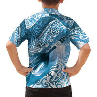 Personalised New Zealand Aotearoa Darts Masters Hawaiian Shirt Maori Art Tattoo with Tribal Dart Symbol Blue LT03 - Polynesian Pride