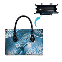 Personalised New Zealand Aotearoa Darts Masters Leather Bag Maori Art Tattoo with Tribal Dart Symbol Blue LT03 - Polynesian Pride