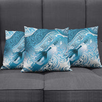 Personalised New Zealand Aotearoa Darts Masters Pillow Cover Maori Art Tattoo with Tribal Dart Symbol Blue LT03 - Polynesian Pride