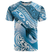 Personalised New Zealand Aotearoa Darts Masters T Shirt Maori Art Tattoo with Tribal Dart Symbol Blue LT03 Blue - Polynesian Pride
