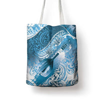 Personalised New Zealand Aotearoa Darts Masters Tote Bag Maori Art Tattoo with Tribal Dart Symbol Blue LT03 - Polynesian Pride