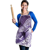 Personalised New Zealand Aotearoa Darts Masters Apron Maori Art Tattoo with Tribal Dart Symbol Purple LT03 - Polynesian Pride