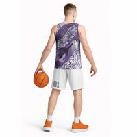 Personalised New Zealand Aotearoa Darts Masters Basketball Jersey Maori Art Tattoo with Tribal Dart Symbol Purple LT03 - Polynesian Pride