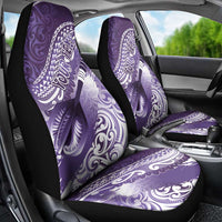 Personalised New Zealand Aotearoa Darts Masters Car Seat Cover Maori Art Tattoo with Tribal Dart Symbol Purple LT03 - Polynesian Pride