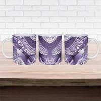 Personalised New Zealand Aotearoa Darts Masters Ceramic Mug Maori Art Tattoo with Tribal Dart Symbol Purple LT03 - Polynesian Pride