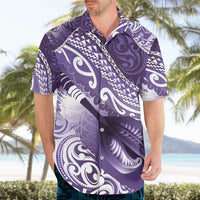 Personalised New Zealand Aotearoa Darts Masters Hawaiian Shirt Maori Art Tattoo with Tribal Dart Symbol Purple LT03 - Polynesian Pride