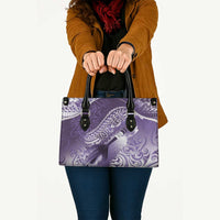 Personalised New Zealand Aotearoa Darts Masters Leather Bag Maori Art Tattoo with Tribal Dart Symbol Purple LT03 - Polynesian Pride