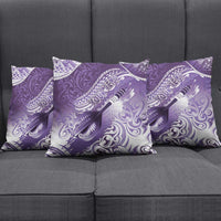 Personalised New Zealand Aotearoa Darts Masters Pillow Cover Maori Art Tattoo with Tribal Dart Symbol Purple LT03 - Polynesian Pride