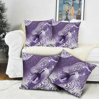Personalised New Zealand Aotearoa Darts Masters Pillow Cover Maori Art Tattoo with Tribal Dart Symbol Purple LT03 - Polynesian Pride