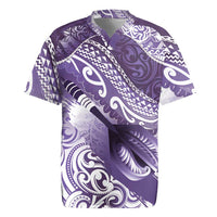 Personalised New Zealand Aotearoa Darts Masters Rugby Jersey Maori Art Tattoo with Tribal Dart Symbol Purple LT03 Purple - Polynesian Pride
