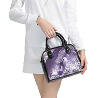 Personalised New Zealand Aotearoa Darts Masters Shoulder Handbag Maori Art Tattoo with Tribal Dart Symbol Purple LT03 - Polynesian Pride