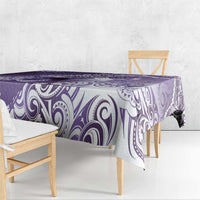 Personalised New Zealand Aotearoa Darts Masters Tablecloth Maori Art Tattoo with Tribal Dart Symbol Purple LT03 - Polynesian Pride