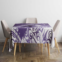 Personalised New Zealand Aotearoa Darts Masters Tablecloth Maori Art Tattoo with Tribal Dart Symbol Purple LT03 - Polynesian Pride
