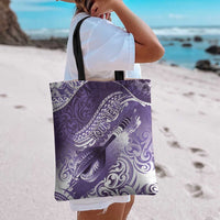 Personalised New Zealand Aotearoa Darts Masters Tote Bag Maori Art Tattoo with Tribal Dart Symbol Purple LT03 - Polynesian Pride