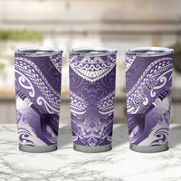 Personalised New Zealand Aotearoa Darts Masters Tumbler Cup Maori Art Tattoo with Tribal Dart Symbol Purple LT03 - Polynesian Pride