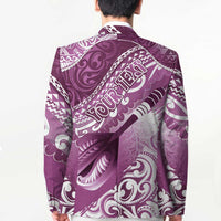 Personalised New Zealand Aotearoa Darts Masters Blazer Maori Art Tattoo with Tribal Dart Symbol Pink LT03 - Polynesian Pride