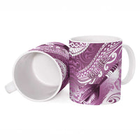 Personalised New Zealand Aotearoa Darts Masters Ceramic Mug Maori Art Tattoo with Tribal Dart Symbol Pink LT03 - Polynesian Pride