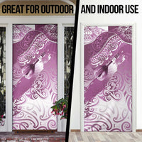 Personalised New Zealand Aotearoa Darts Masters Door Cover Maori Art Tattoo with Tribal Dart Symbol Pink LT03 - Polynesian Pride