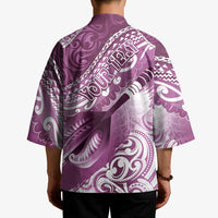 Personalised New Zealand Aotearoa Darts Masters Kimono Maori Art Tattoo with Tribal Dart Symbol Pink LT03 - Polynesian Pride