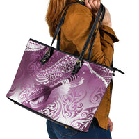 Personalised New Zealand Aotearoa Darts Masters Leather Tote Bag Maori Art Tattoo with Tribal Dart Symbol Pink LT03 - Polynesian Pride