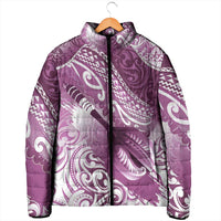 Personalised New Zealand Aotearoa Darts Masters Padded Jacket Maori Art Tattoo with Tribal Dart Symbol Pink LT03 - Polynesian Pride