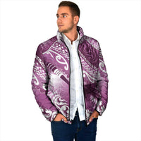Personalised New Zealand Aotearoa Darts Masters Padded Jacket Maori Art Tattoo with Tribal Dart Symbol Pink LT03 - Polynesian Pride