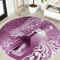 Personalised New Zealand Aotearoa Darts Masters Round Carpet Maori Art Tattoo with Tribal Dart Symbol Pink LT03 Pink - Polynesian Pride