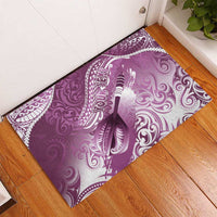 Personalised New Zealand Aotearoa Darts Masters Rubber Doormat Maori Art Tattoo with Tribal Dart Symbol Pink LT03 - Polynesian Pride