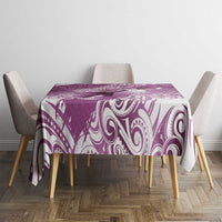 Personalised New Zealand Aotearoa Darts Masters Tablecloth Maori Art Tattoo with Tribal Dart Symbol Pink LT03 - Polynesian Pride