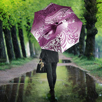 Personalised New Zealand Aotearoa Darts Masters Umbrella Maori Art Tattoo with Tribal Dart Symbol Pink LT03 - Polynesian Pride