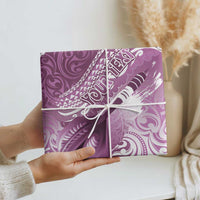 Personalised New Zealand Aotearoa Darts Masters Wrapping Paper Maori Art Tattoo with Tribal Dart Symbol Pink - Polynesian Pride