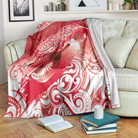 Personalised New Zealand Aotearoa Darts Masters Blanket Maori Art Tattoo with Tribal Dart Symbol Red LT03 Red - Polynesian Pride