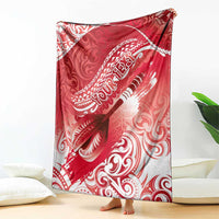 Personalised New Zealand Aotearoa Darts Masters Blanket Maori Art Tattoo with Tribal Dart Symbol Red LT03 - Polynesian Pride