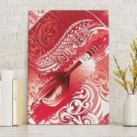 Personalised New Zealand Aotearoa Darts Masters Canvas Wall Art Maori Art Tattoo with Tribal Dart Symbol Red LT03 Without Frame Red - Polynesian Pride