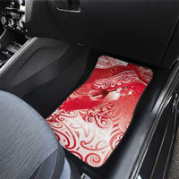 Personalised New Zealand Aotearoa Darts Masters Car Mats Maori Art Tattoo with Tribal Dart Symbol Red LT03 - Polynesian Pride