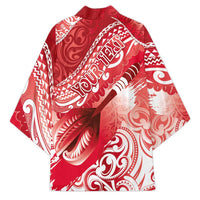 Personalised New Zealand Aotearoa Darts Masters Kimono Maori Art Tattoo with Tribal Dart Symbol Red LT03 - Polynesian Pride