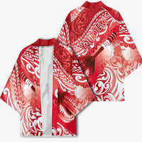 Personalised New Zealand Aotearoa Darts Masters Kimono Maori Art Tattoo with Tribal Dart Symbol Red LT03 - Polynesian Pride