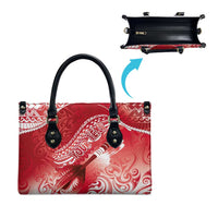 Personalised New Zealand Aotearoa Darts Masters Leather Bag Maori Art Tattoo with Tribal Dart Symbol Red LT03 - Polynesian Pride